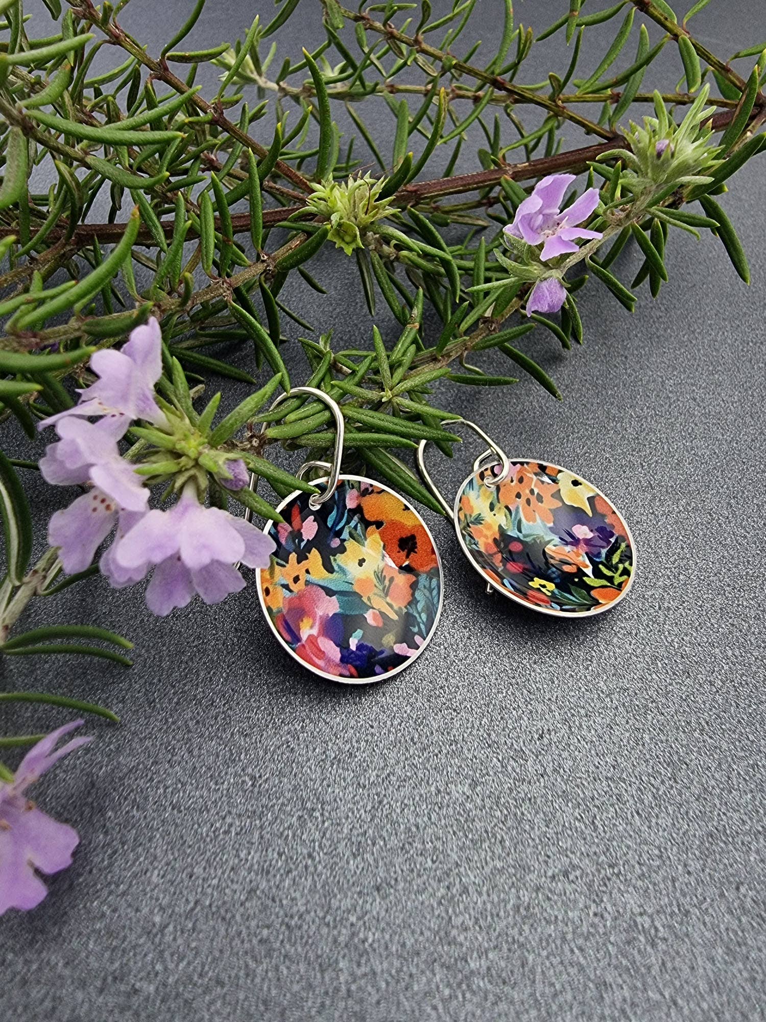 erin.k creative studio - Wholesale Dangle earrings - FLORETTE - Bouquet domed earrings6