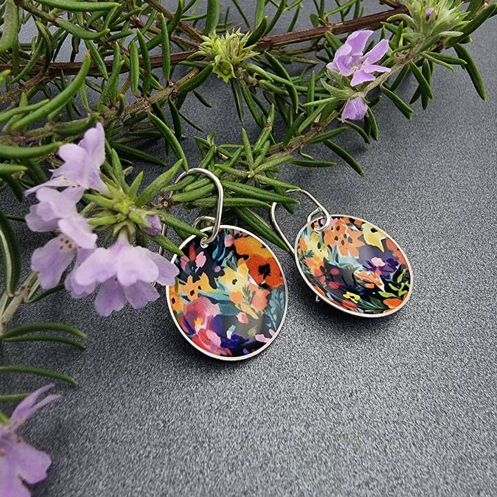 erin.k creative studio - Wholesale Dangle earrings - FLORETTE - Bouquet domed earrings6