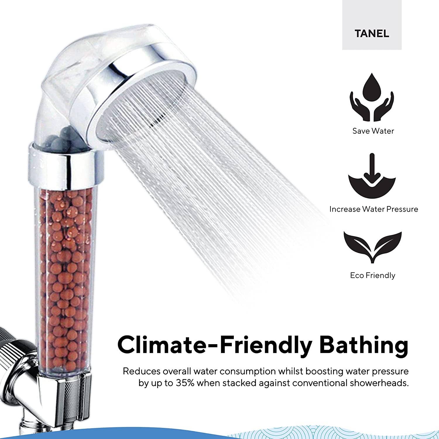 TANEL – wholesale Body wash/shower gel – Tanel Pure - High-Pressure Ionic Showerhead - Mineral Inc4