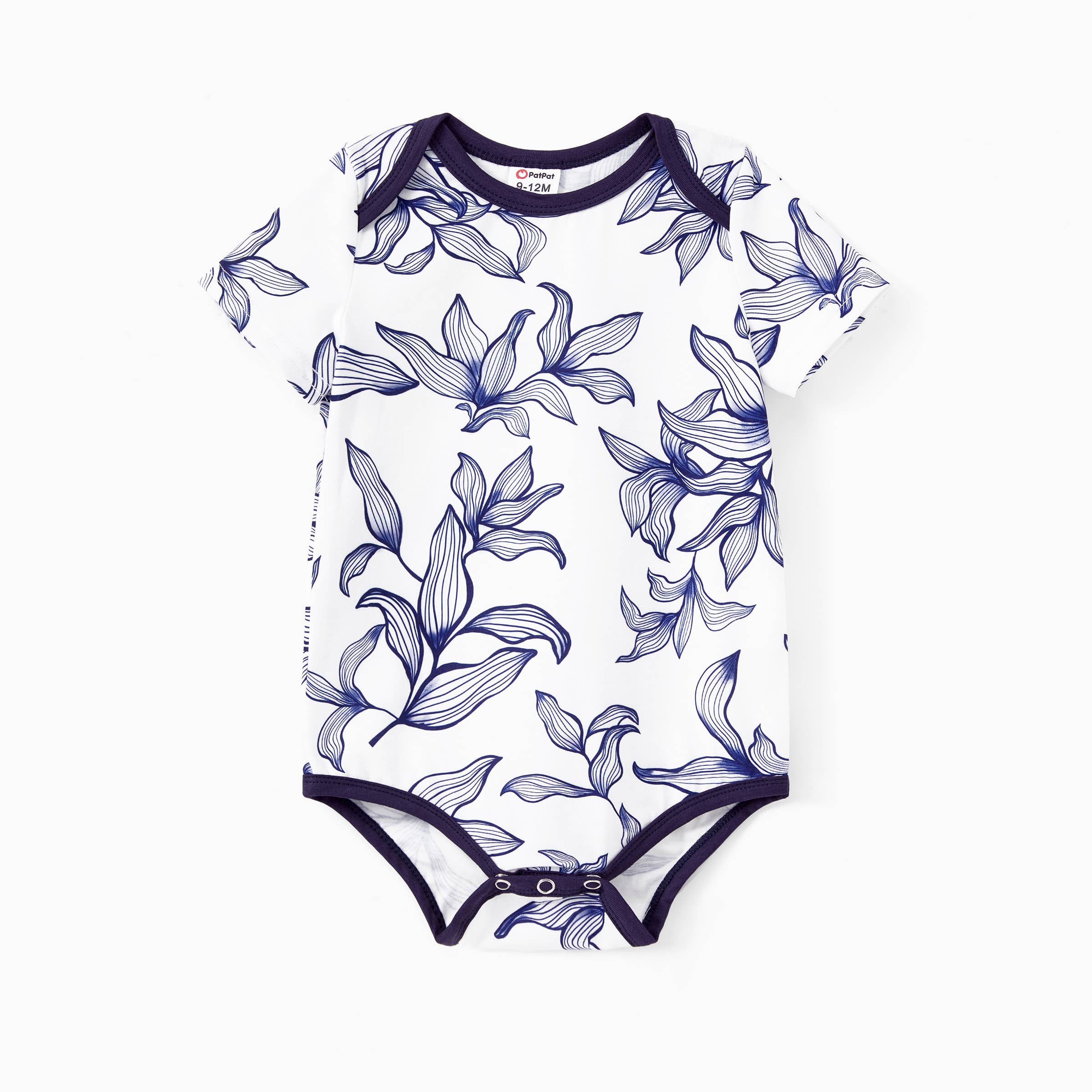 Azul Conjunto familiar a juego con camiseta floral o vestido sin mangas con cuello en V de venta al por mayor en Faire0