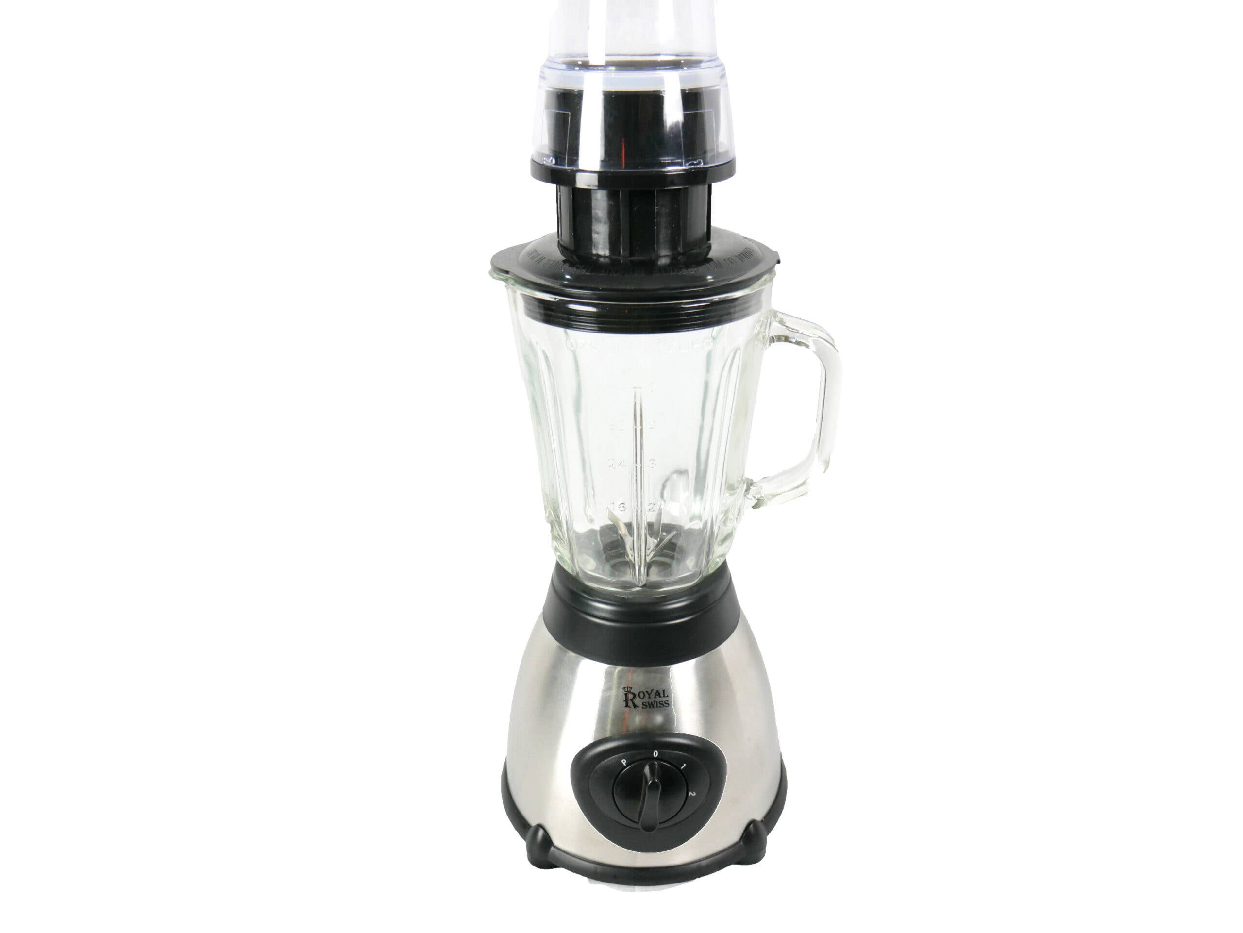 Royal Swiss - Wholesale Blender - Mixer, Glass + Stainless Steel Blender - 1000 Watt0