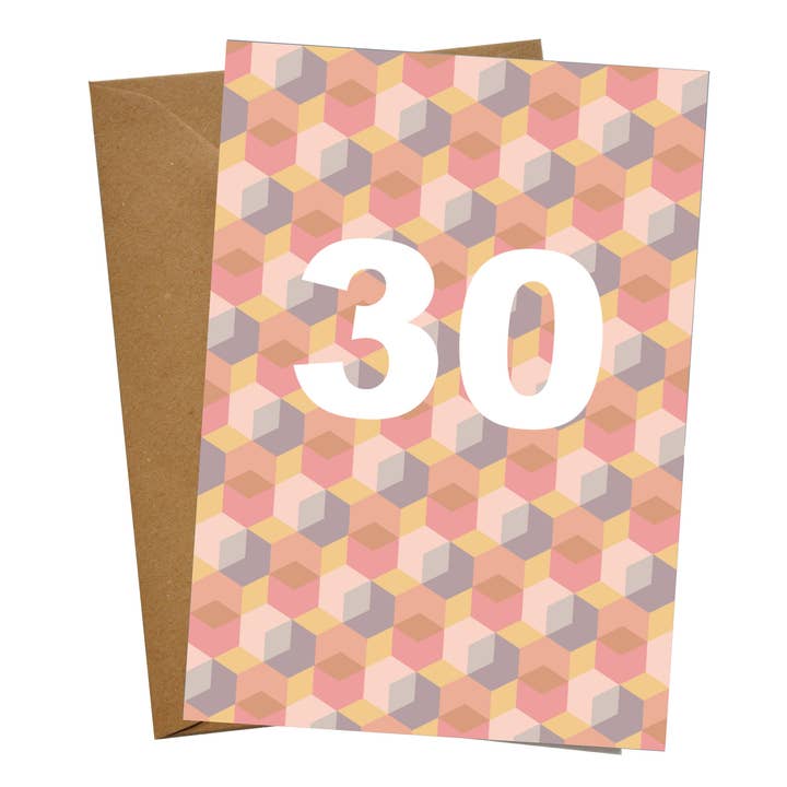 Biglietto pieghevole per il 30° compleanno per la vendita all'ingrosso da parte di mimie & joe