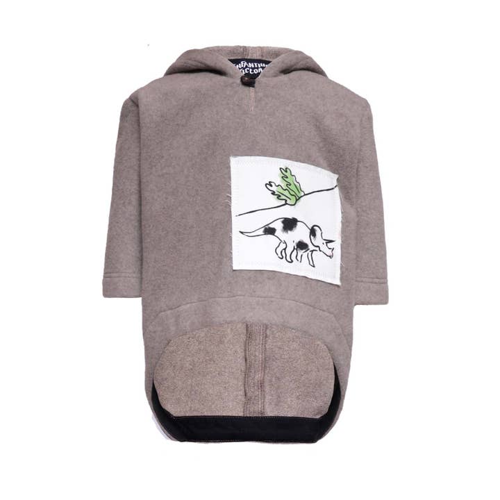 Sudadera con capucha de felpa de algodón beige para bebé para venta al por mayor de Infantium Victoria