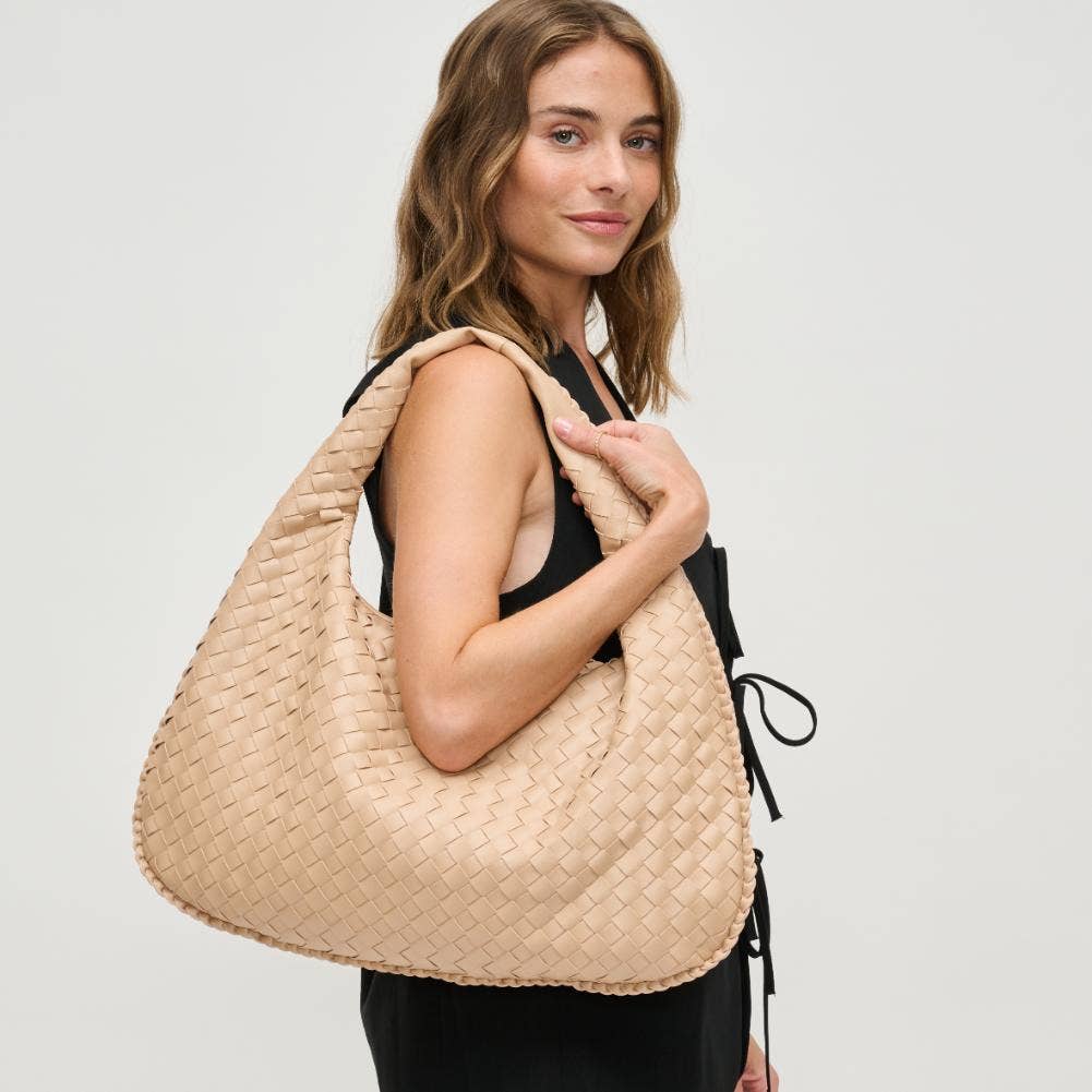Urban Expressions – Großhandel Schultertasche – Damen – Victoria Hobo-Tasche mit geflochtenem Design aus veganem Leder47