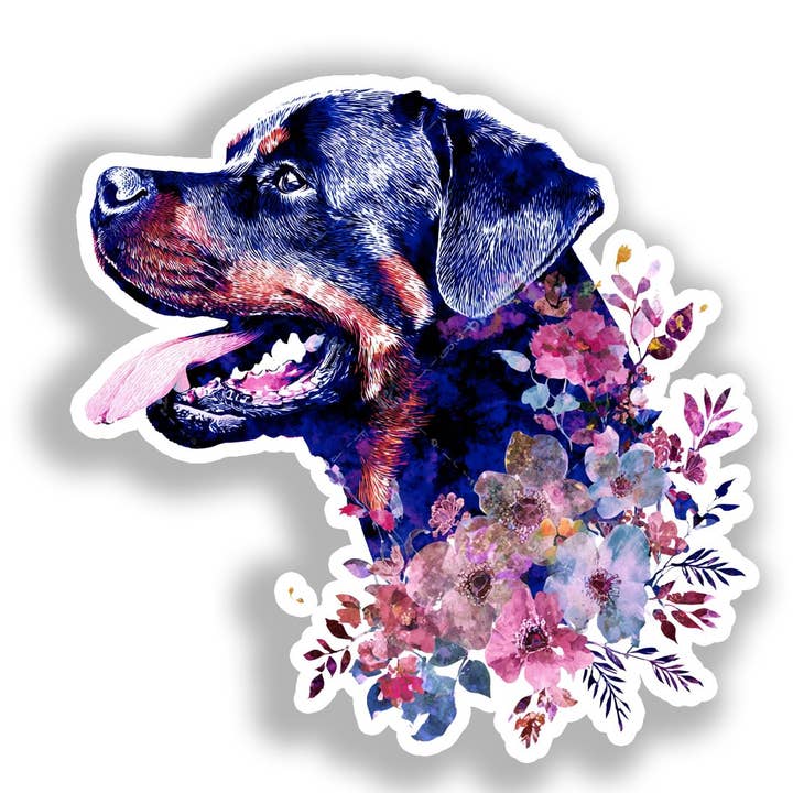 Adesivo per auto cane Rottweiler # A018089 per la vendita all'ingrosso da parte di Yoonek Graphics