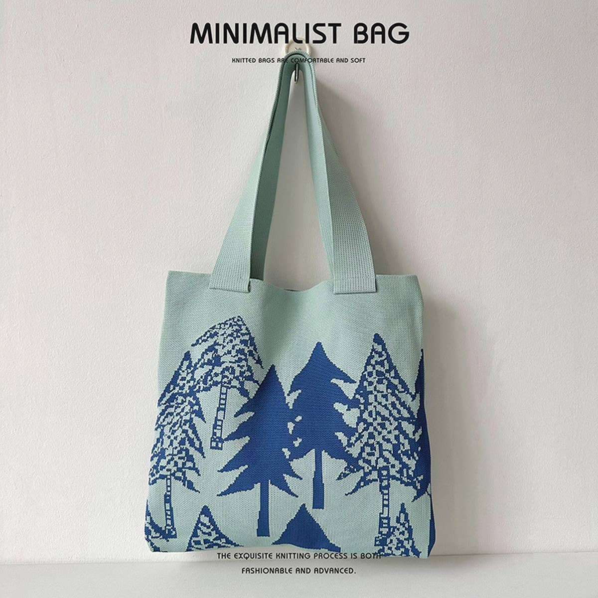 ACCITY - Wholesale Tote Bag - Women's - WOMEN FASHIONABLE KNITTED SHOULDER BAG HANDBAG_CWAB15128