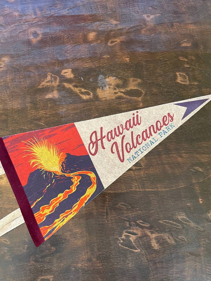 Hawaii Volcanoes National Park Pennant for wholesale by M.A.D. Spirit