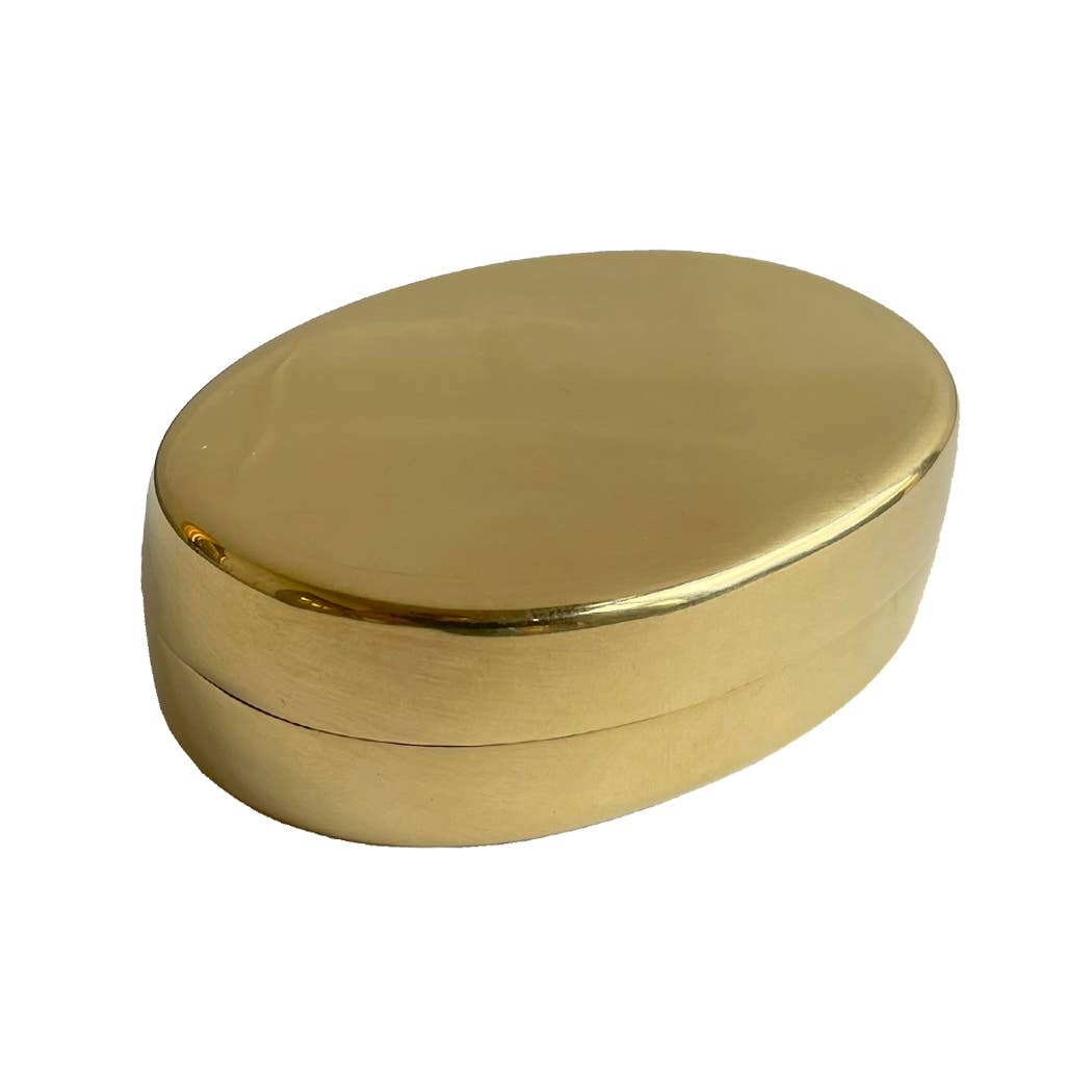 Wholesale 3 Oval Polished Brass Ring/Pill/Tobacco Box for your shop –  Faire UK