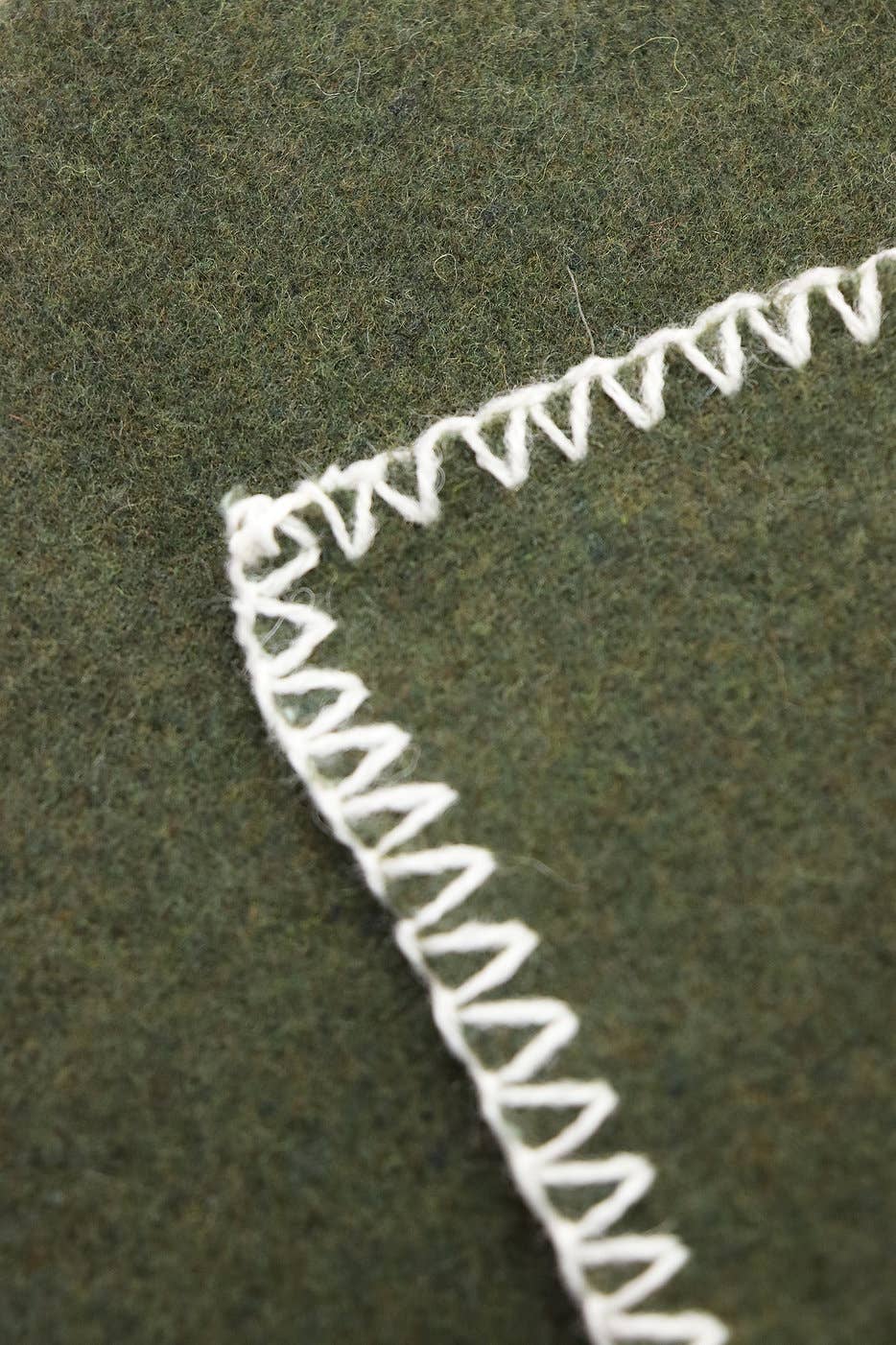 Giardino Segreto - Wholesale Throw Blanket - Pure wool blanket PUNTO CAVALLO | Forest - Cream3