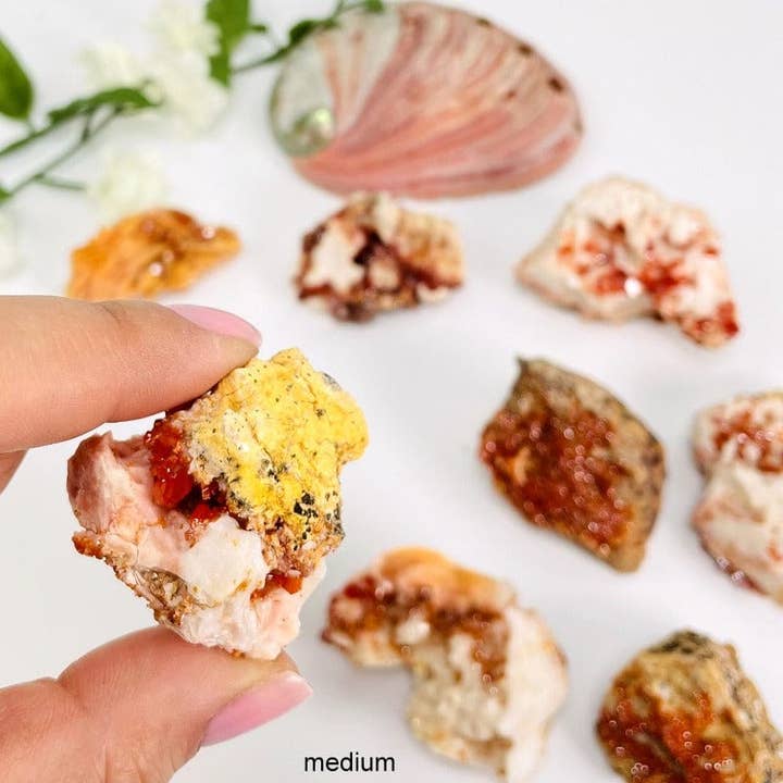 Rock Paradise – Pedra/cristal espiritual por atacado – Espécime cru de vanadinita natural de cristal - Pedra Espiritual2