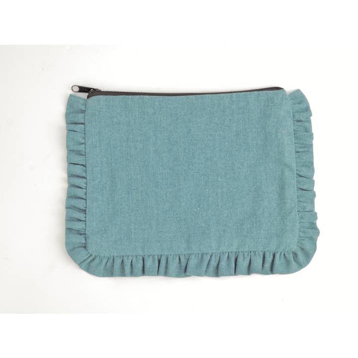 House of Kraft - Wholesale Pouch - Women's - Canvas Ruffle Pouches | Canvas Travel Pouches | Zipper Pouch13