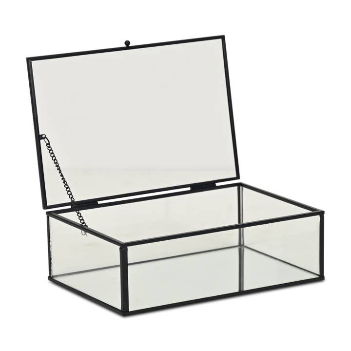 Cheungs Home Decor - Wholesale Decorative Box - Lume Glass & Metal Frame Storage Box