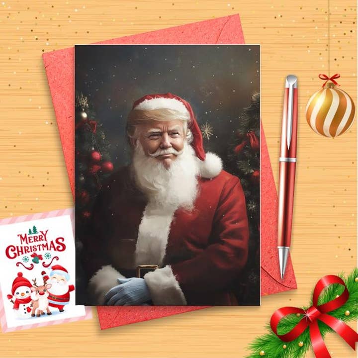 Grappige Trump Kerstkaart - Ik Ben Thuis Voor 10 voor wholesale door VenusArtsShop