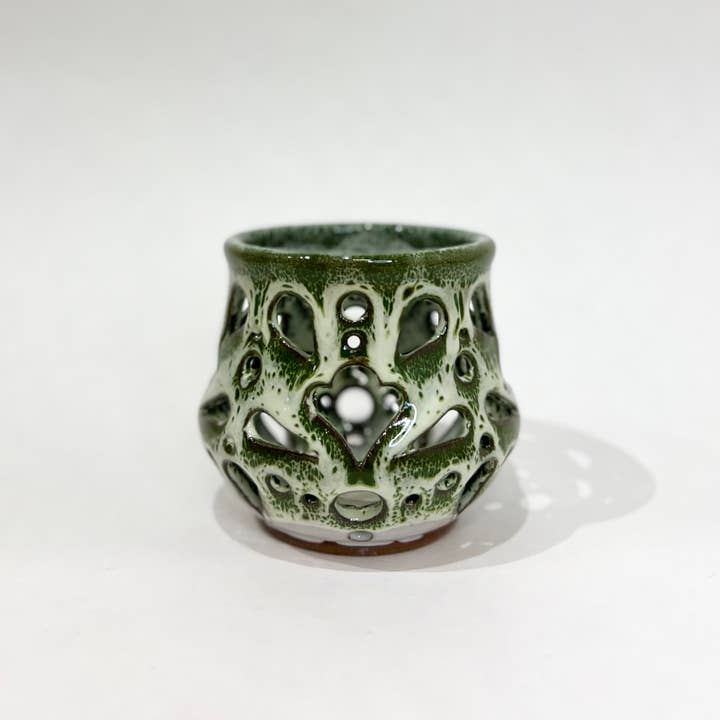 KF Stoneware - Wholesale Kaarsenhouder - Gesneden keramische votief, kaarsenhouder9