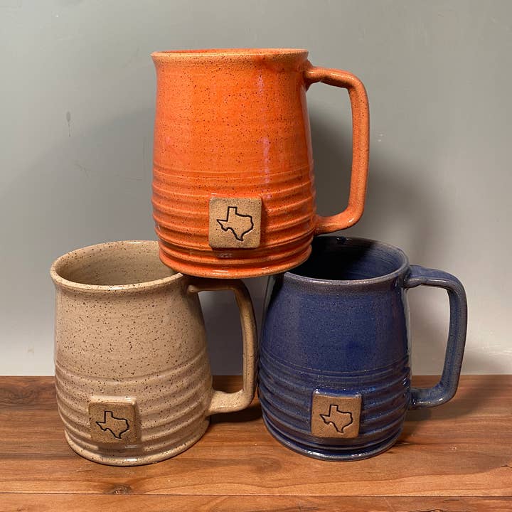Texas State Mug for wholesale by Fatty Frog Pots Handmade Pottery