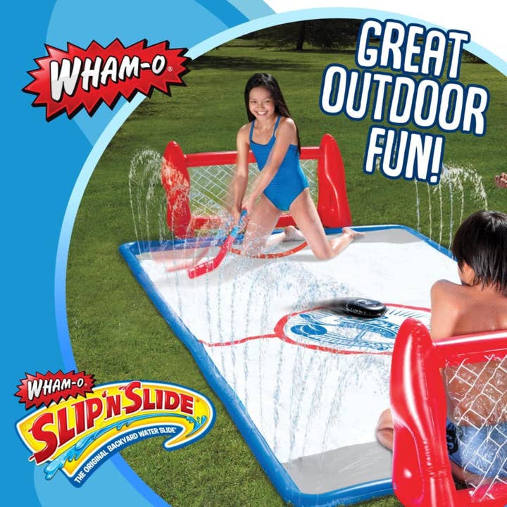 Sixale - Wholesale Sporting Game - Kids & Baby - Wham-O Slip N Slide Water Knee Hockey Goals Set for Lawn Backyard4