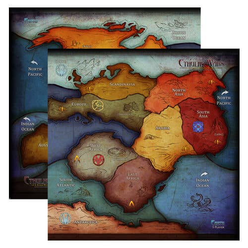 Quimbley's Toys and Games - Wholesale Board Game - Cthulhu Wars - Oversized 3-5 Player Earth Map