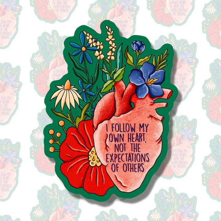I Follow My Own Heart - Positive Affirmation Sticker for wholesale by The Cosmic Friend