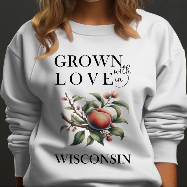 Soil Comforts - Wholesale Graphic Sweatshirt - Unisex - Wisconsin Peaches Sweatshirt