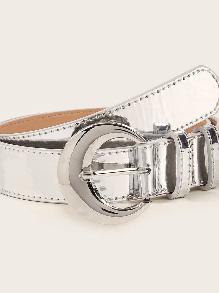 CWABE0556_SIMPLE SILVER BELT for wholesale by NINEXIS