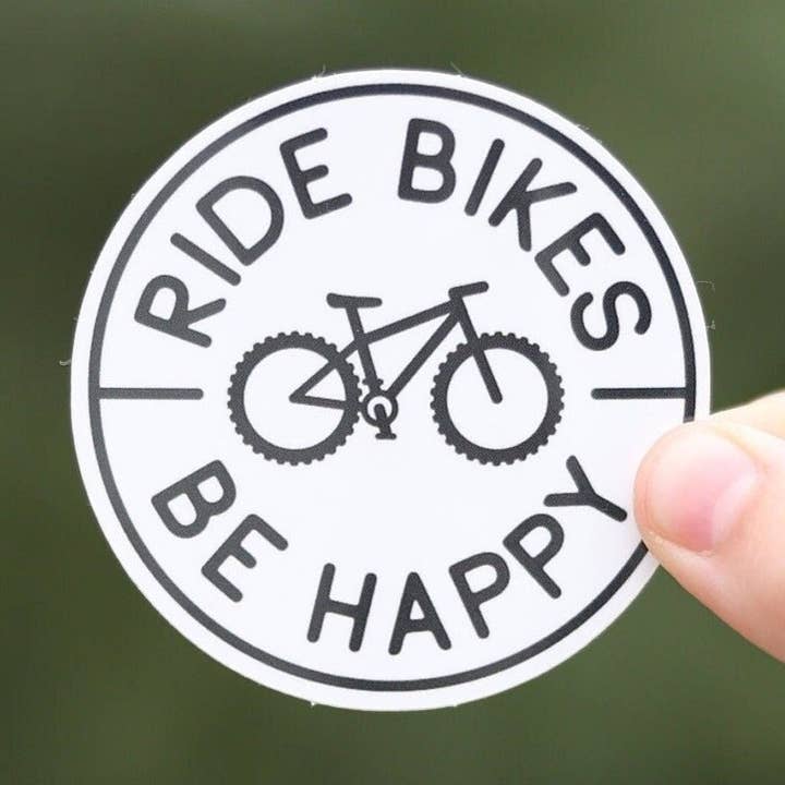 Ride Bikes Be Happy Sticker for wholesale by Squatchy