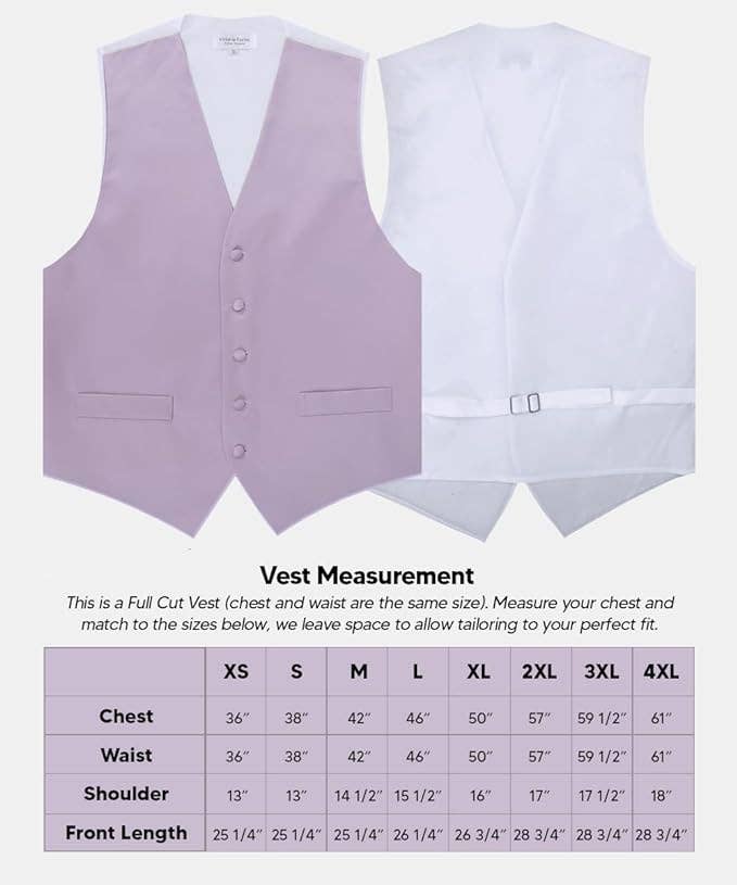 Dubal Brothers - Wholesale Suit Vest - Men's - Vittorio Farina Solid Satin Vest Set (White Back) Var. 01 (Beige-Maize)27
