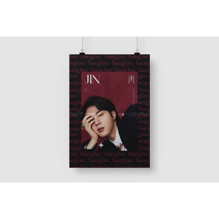Von Jin BTS inspiriertes Kunstdruck-Poster (A5/A4/A3) für den Großhandel von RM Design Studio