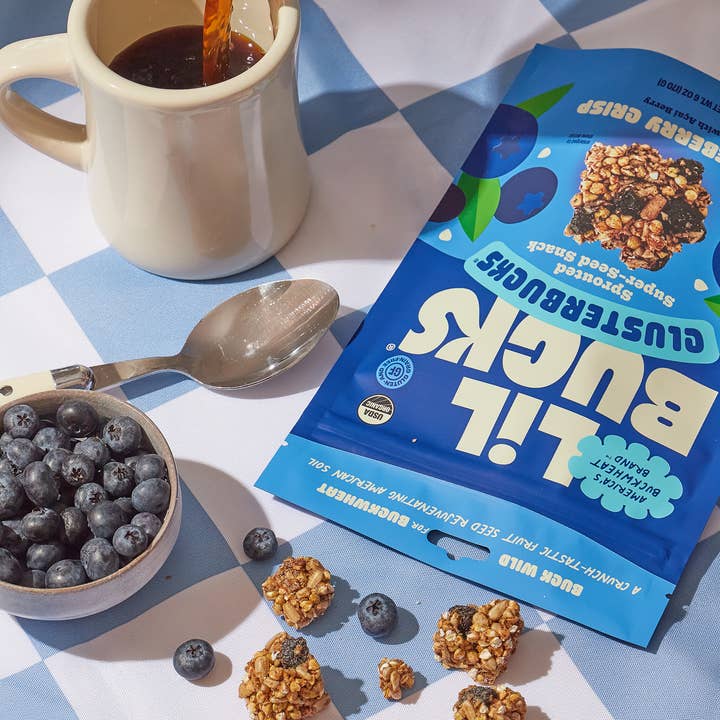 Lil Bucks - Wholesale Snack Bar - Clusterbucks Gluten-Free Bites - Blueberry Crisp - 6pk2