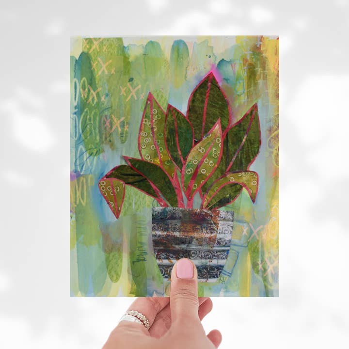 Chinese Evergreen Plant- Fine Art Print for wholesale by LinHopArt