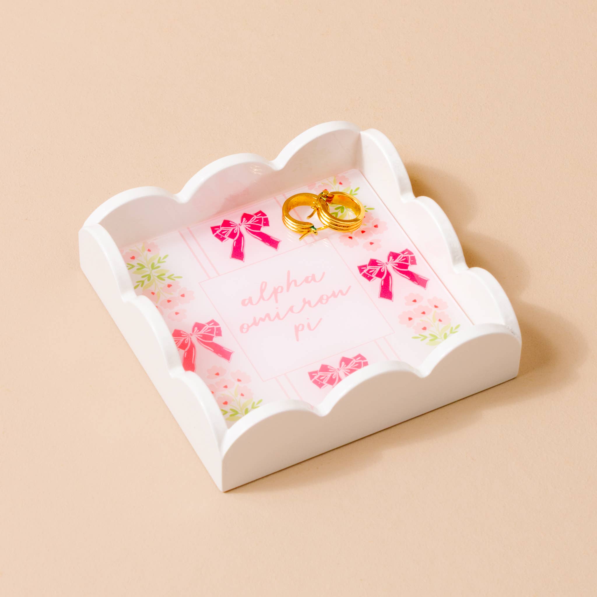 The Darling Effect - Wholesale Keychain - Women's - Sorority Scallop Trinket Tray - 19 Chapters Available4