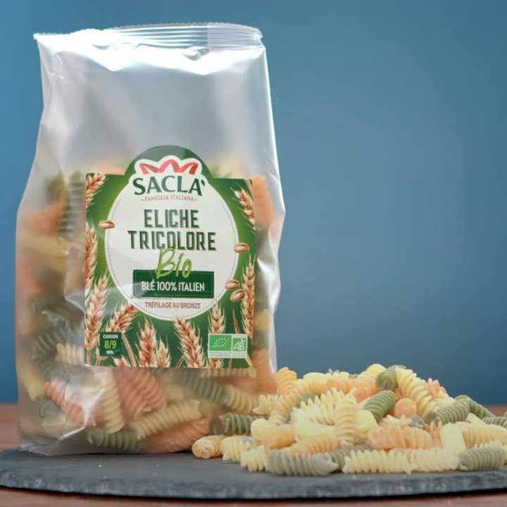 Sacla - Venta al por mayor Pasta - Scala - Pasta Eliche Tricolor Ecológica 500 g