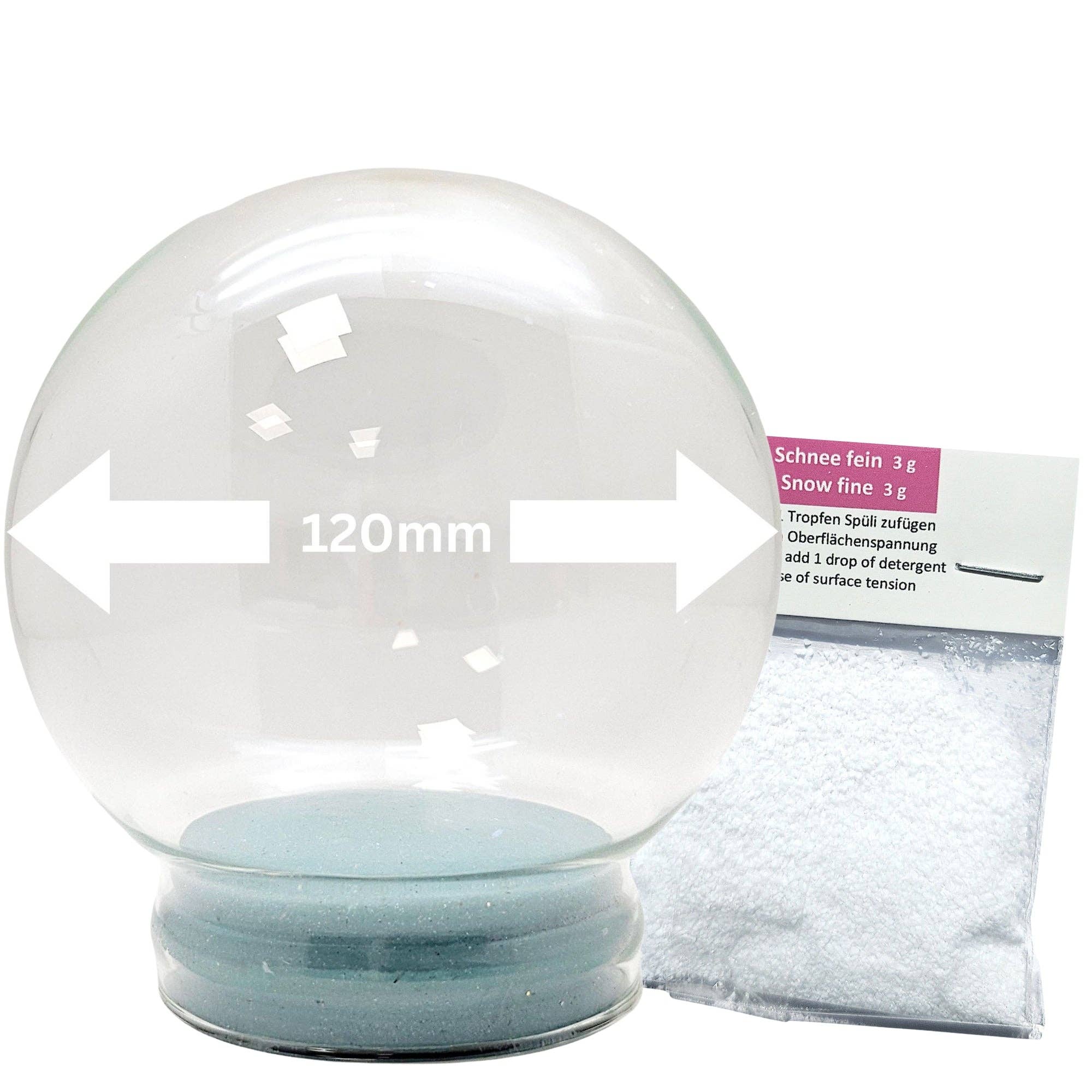 Schneekugelhaus - Wholesale DIY Craft Kit - 120mm glass for DIY snow globe0