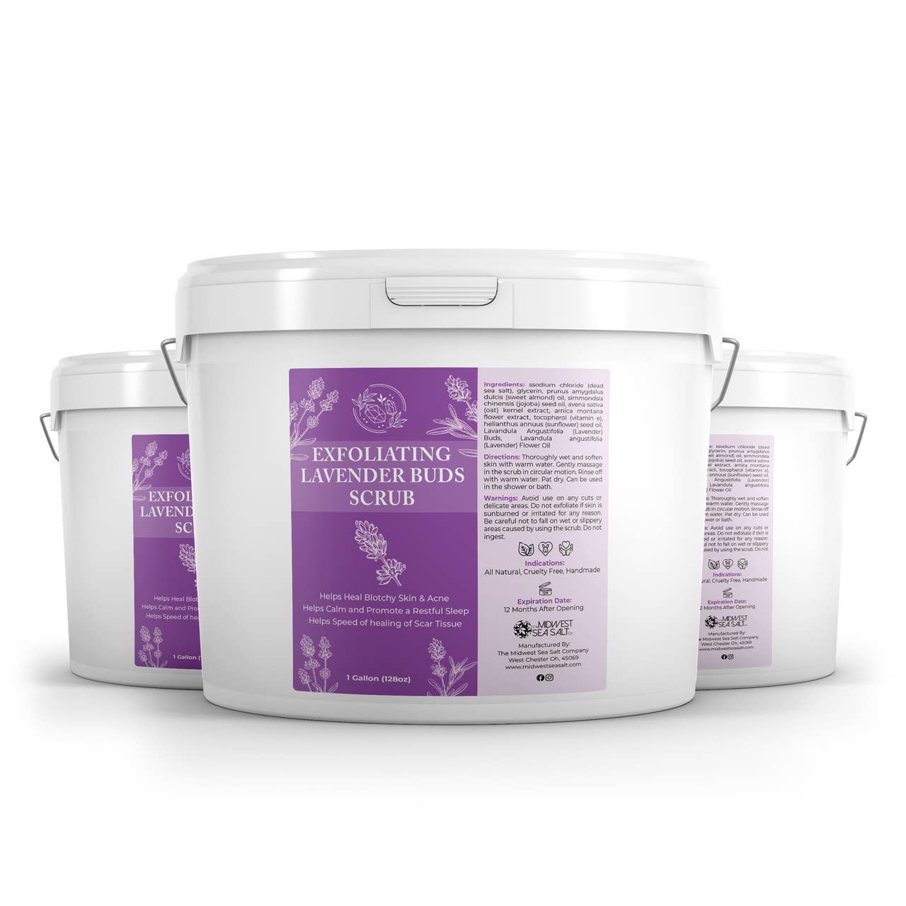 The Midwest Sea Salt Company - Wholesale Body Scrub/Exfoliant - Exfoliating Lavender Aromatherapy Body Scrub 128oz1