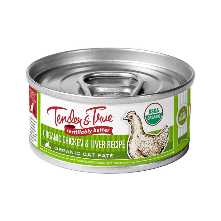Tender & True Pet Nutrition - Wholesale Pet Food - Cat - Organic Chicken & Liver Pate for Cats (Case of 24)