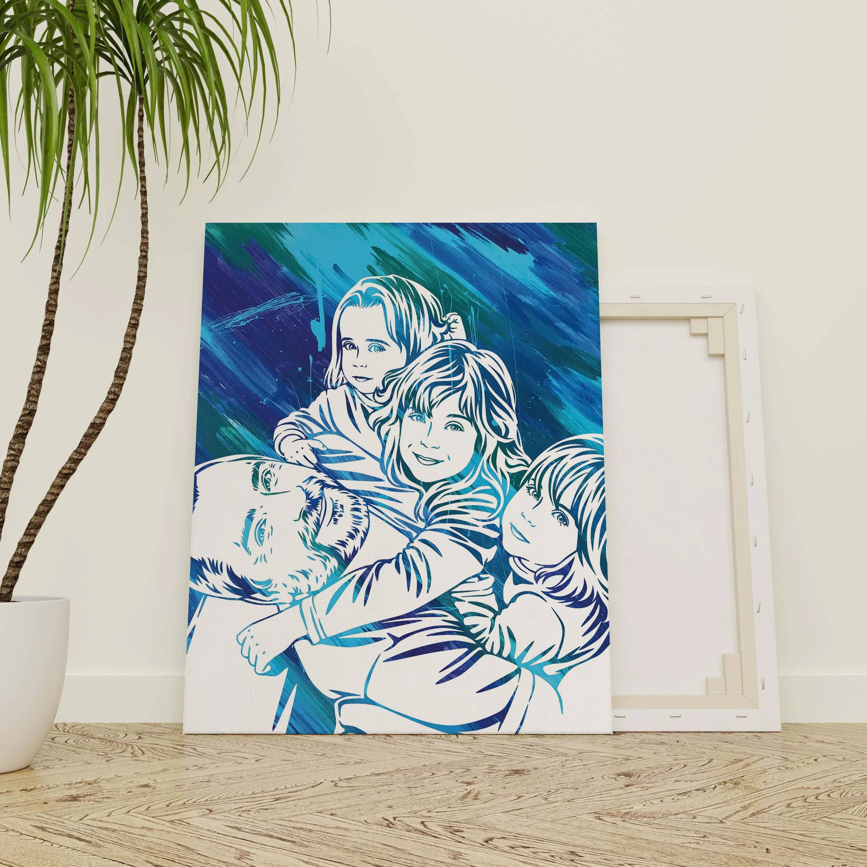 Artisan Digital - Vendita all'ingrosso Kit per lavoretti fai da te - Kit di verniciatura Ritratto personalizzato su tela4