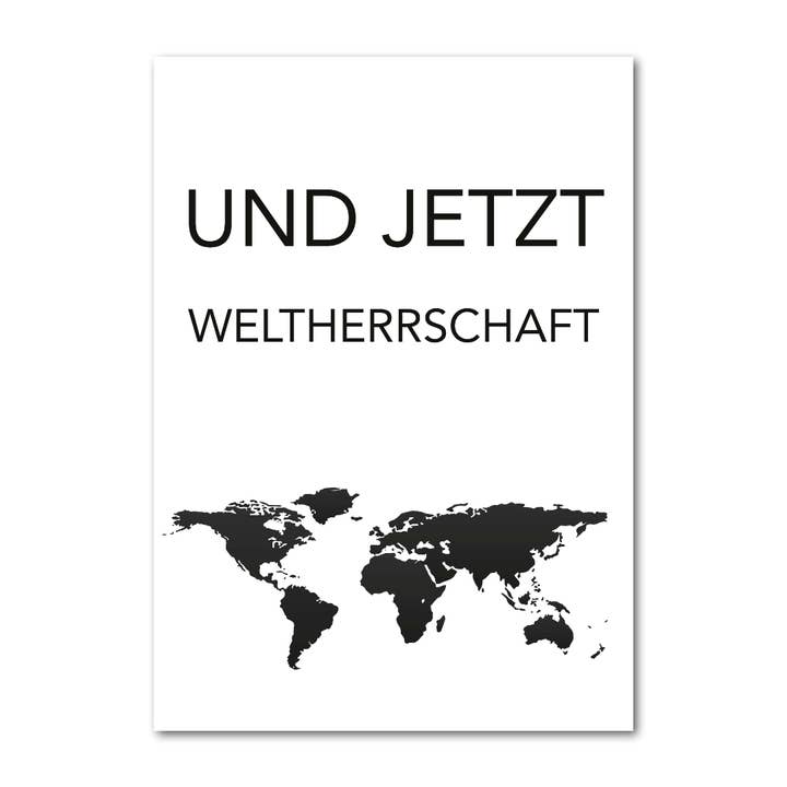 Postcard “World domination” for wholesale by Rabenmütter Verlag UG