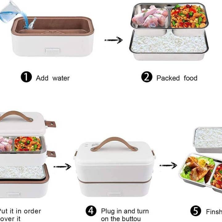 VIGOR - Vente Sac/boîte repas - Boîte à lunch chauffée, boîte à lunch électrique à cuisson automatique, 800 ml, par