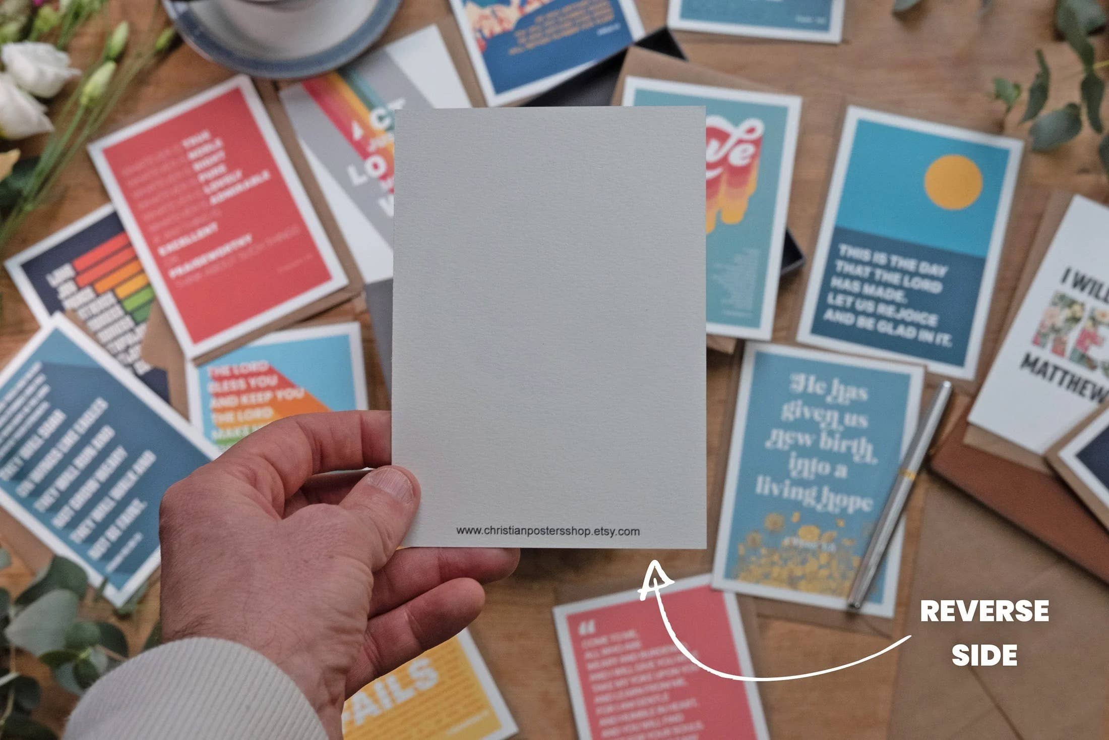 The Christian Poster Company – Engroshandel Postkort – 80 kristne postkort. Blandede designs. Engros pakke3