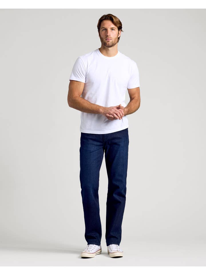 True Classic - Wholesale Jeans - Men's - Indigo Rinse Straight Authentic Denim Jeans5