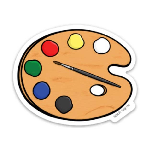 Blank Tag Co.® Waterproof Sticker - Art Palette for wholesale by Blank Tag Co. - Waterproof Stickers