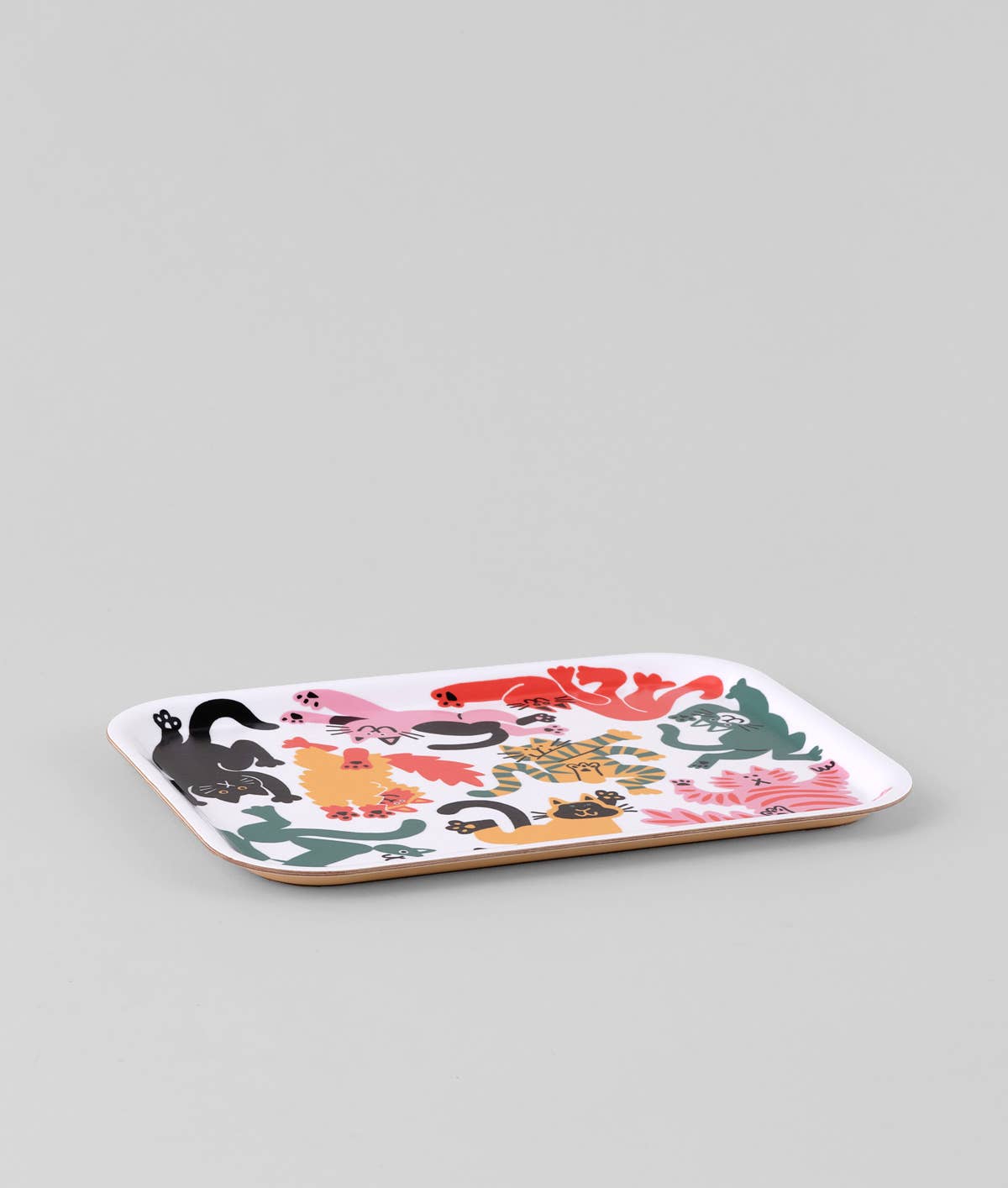 Wrap (US duties paid) - Wholesale Serving Tray - Cats Small Rectangle Birch Serving Tray2