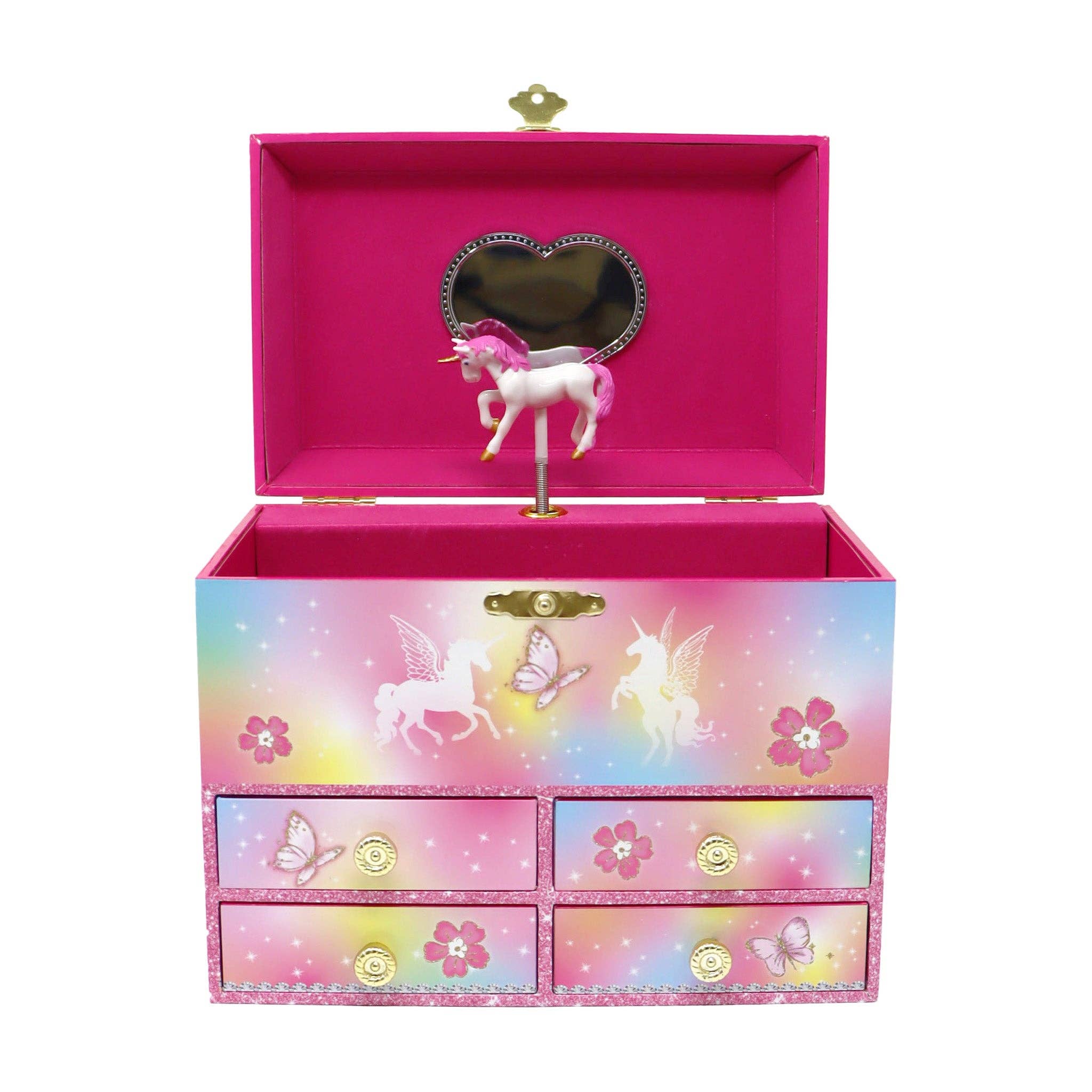 Pink Poppy USA - Wholesale Jewelry Box/Organizer - Kids - Dreamland Unicorn Medium Musical Jewellery Box | Pack of 11