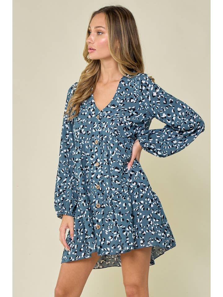 lovely melody - Wholesale Dress - Women's - LMD5447-Before sunrise animal print dress-A10