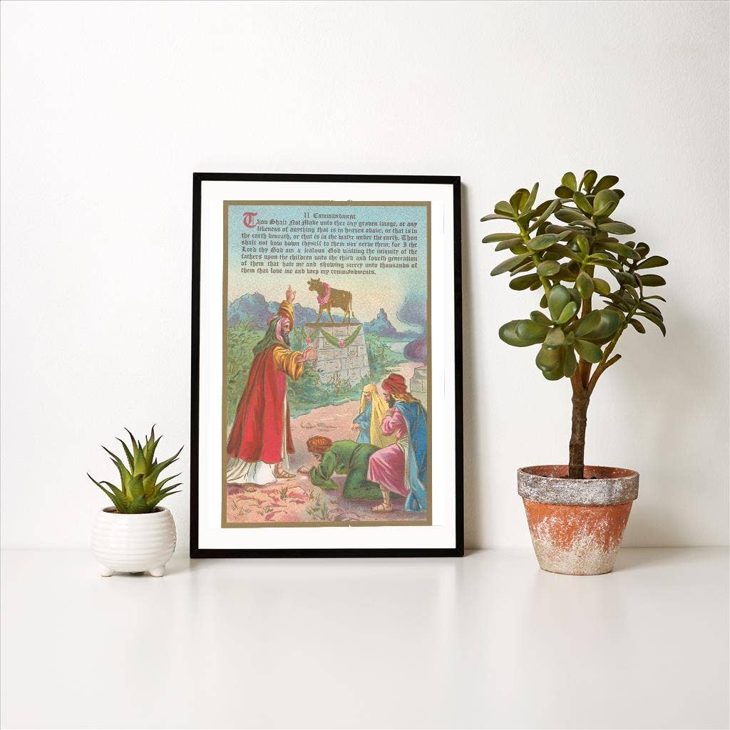 Found Image Press - Wholesale Art Print - Art Print RG-85 Second Commandment Illustration1