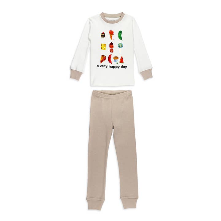 Journée Heureuse | Ensemble de Pyjama Enfant Bio pour la vente par L'ovedbaby