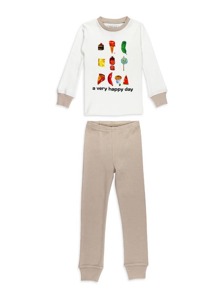 L'ovedbaby - Vendita all'ingrosso Completo pigiama - Bambini - Set Pigiama a Maniche Lunghe per Bambini in Cotone Biologico in Happy Day