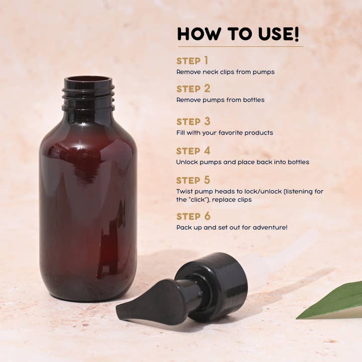 Bottiful Home - Wholesale Travel Container - 3 oz Plastic Travel Bottle Set w Clear Zippered Bag7