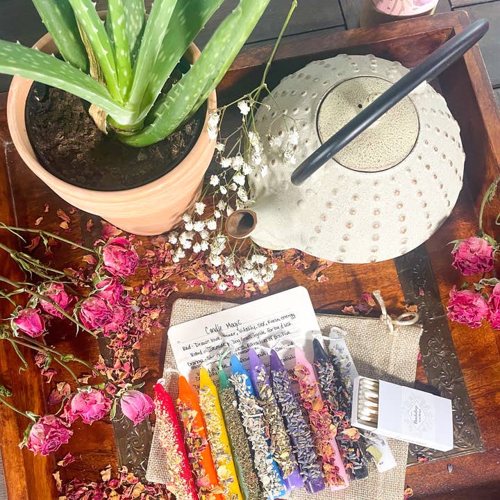 CharlieHaze – wholesale Meditation supplies – Ritual Herb Rolled Candles For Magic Spells1
