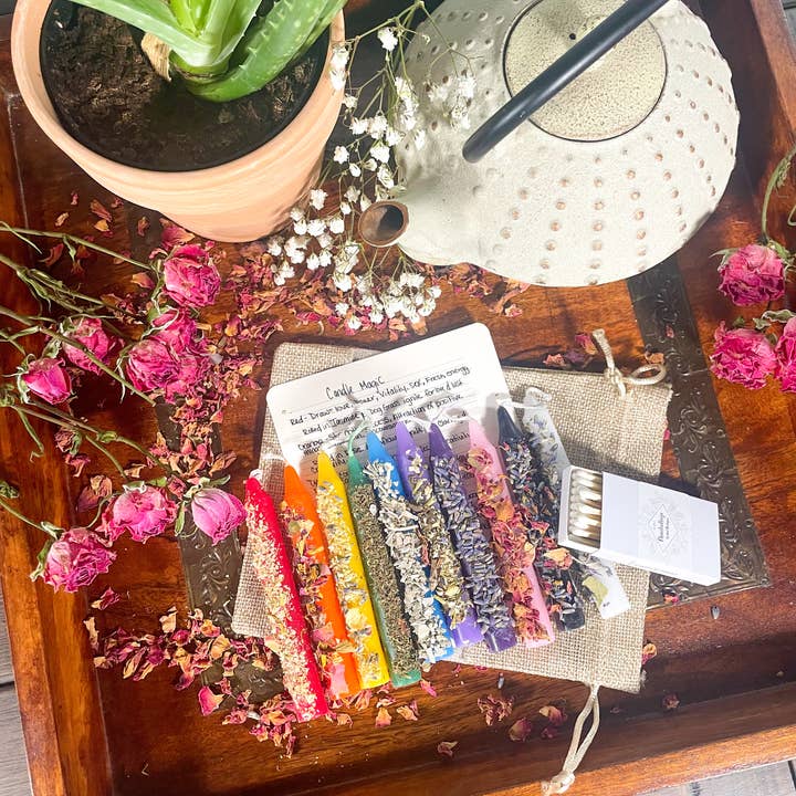 CharlieHaze - Wholesale Meditation Supplies - Ritual Herb Rolled Candles For Magic Spells1
