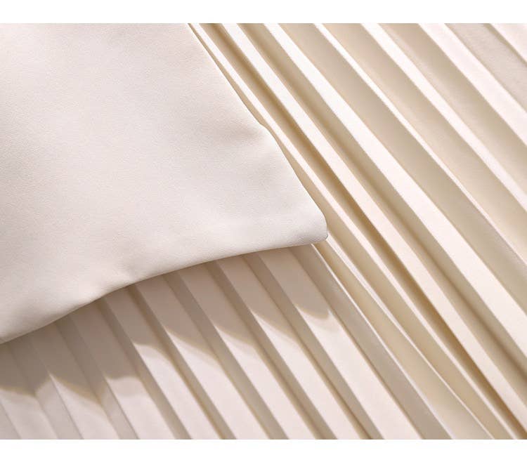 Productseeker - Wholesale Jurk - Dames - Dames blazerjurk met geplooide rok en leren riem19